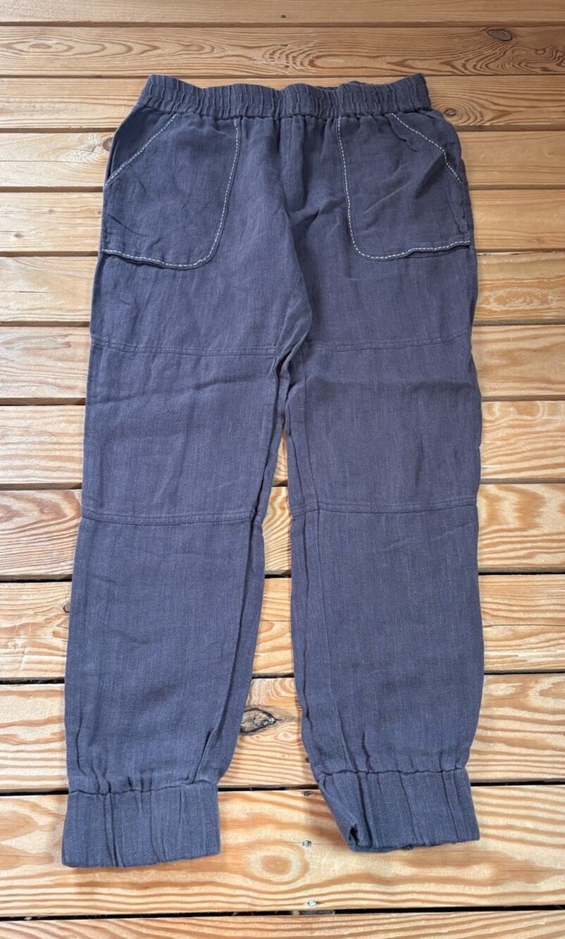 Laura Siegel Women’s Linen Jogger pants size S Grey N7
